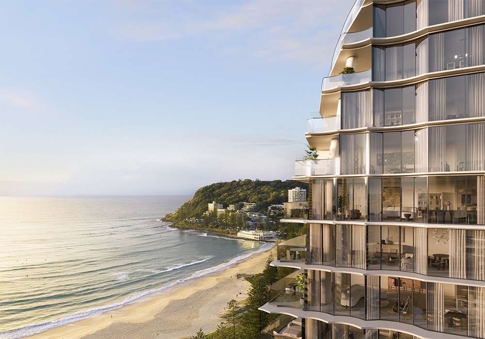Burleigh Heads will be home to Australia's first Mondrian-branded property. Artist's rendering shown here. 