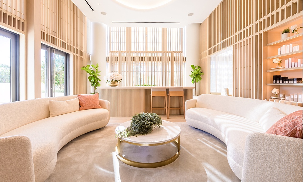 W South Beach has undergone a $30 million renovation that includes the addition of Away Spa. Image shows the Spa Lounge. Photo courtesy of Marriott International. 