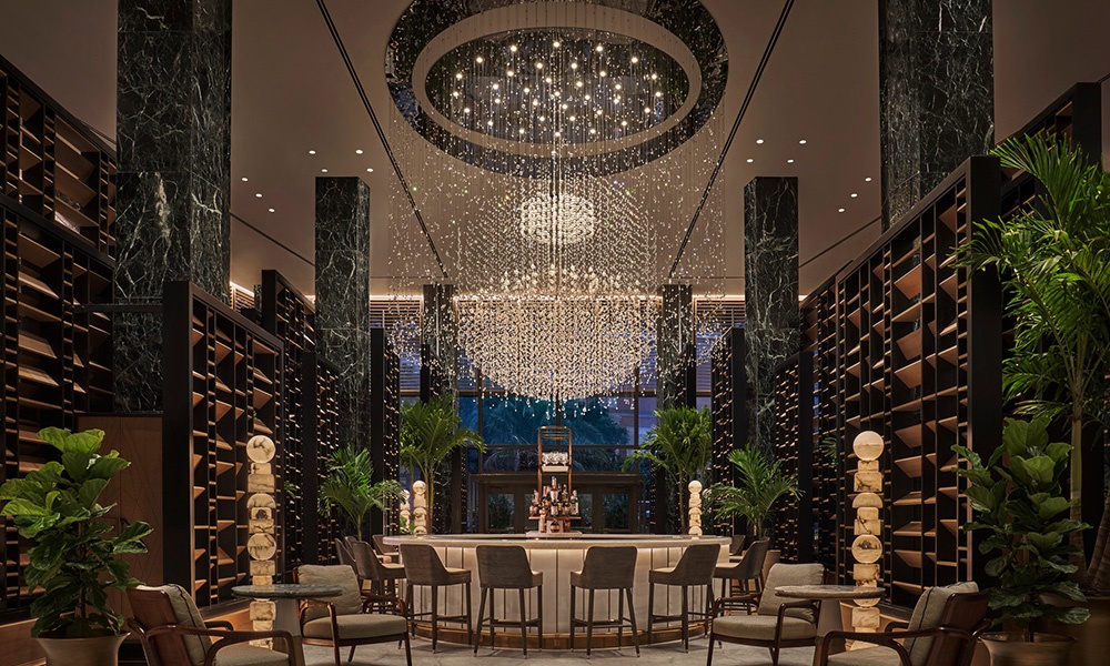 Four Seasons Hotel New Orleans is now open. The Chandelier Bar, shown in this image, is just one of the drink and dining venues available at the property. Photo courtesy of Four Seasons Hotels and Resorts.