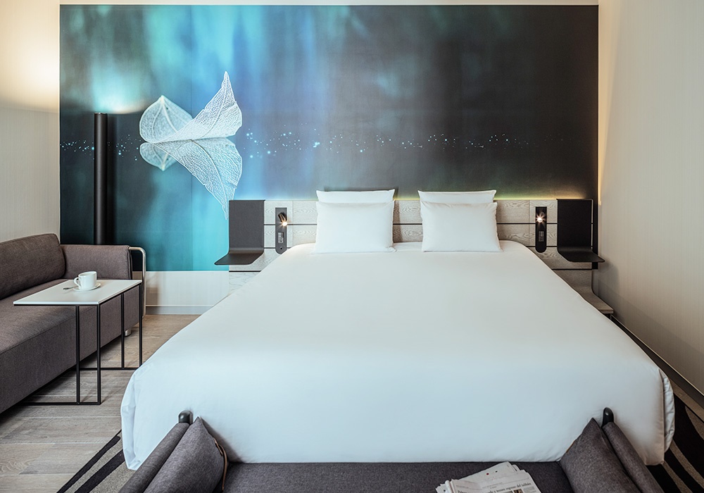 Novotel Mexico City Toreo opened summer 2021. Image here shows a guestroom at the property. Photo courtesy of Accor.