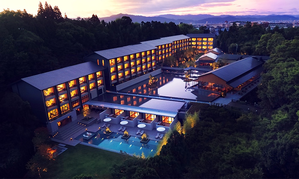 LXR Hotels & Resorts debuted in Asia Pacific in September 2021 with the opening of Roku Kyoto. Photo here shows the exterior of the property. Photo © Hilton 2021.