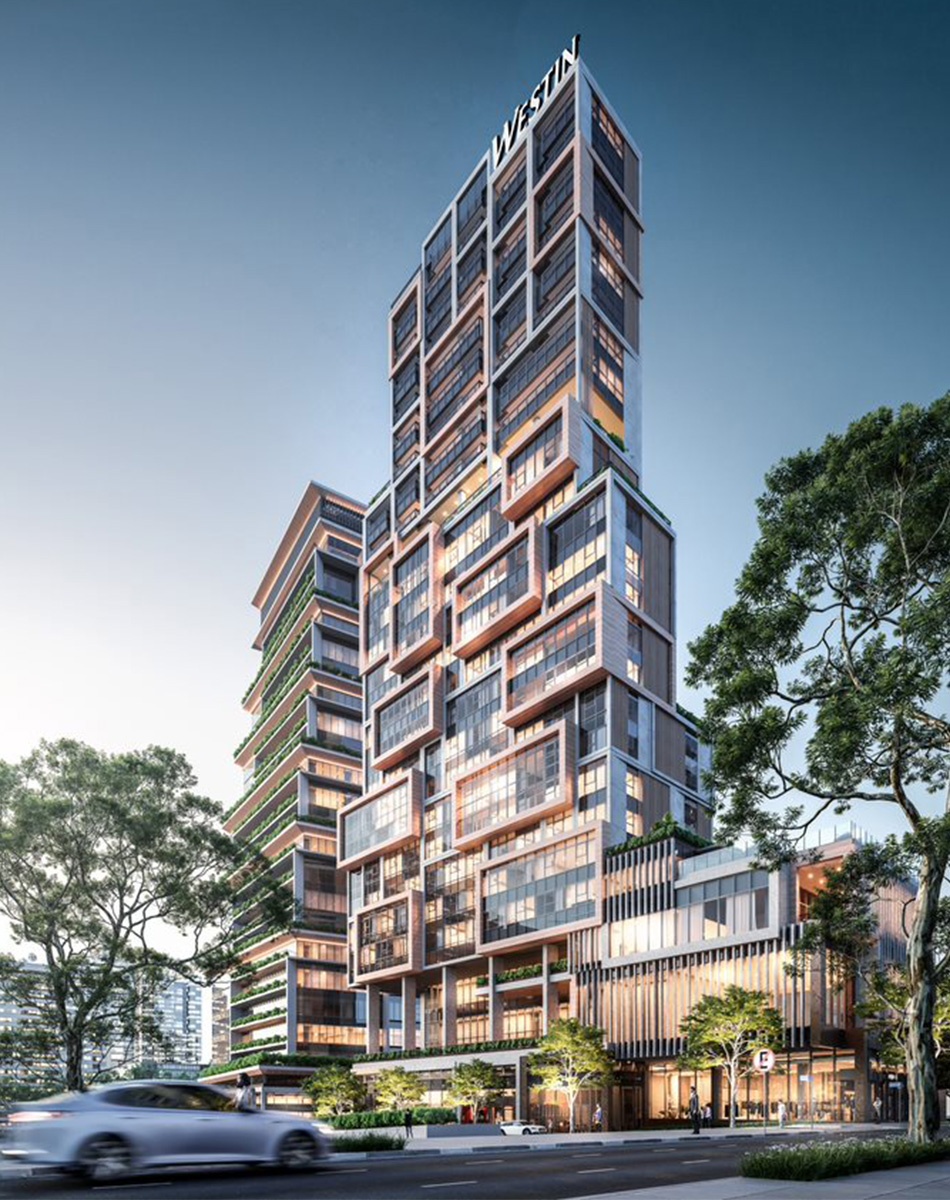 São Paulo will welcome its first Westin-branded property in 2024 when The Westin São Paulo opens. Image here shows an artist's rendering of the new-build development that will house the hotel. Image courtesy of Marriott International.